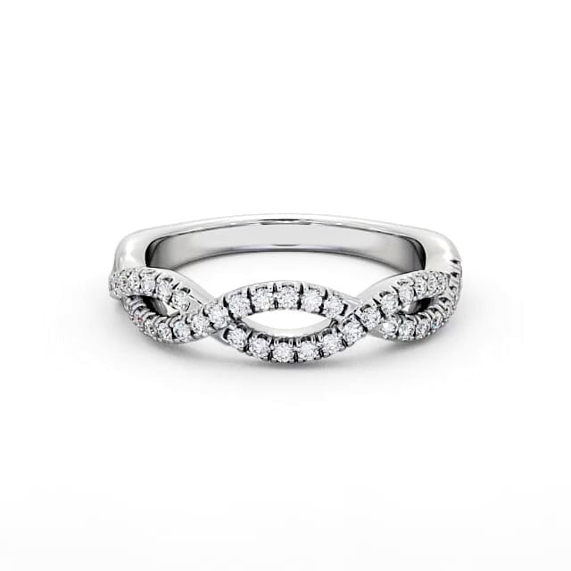 Ruby Half Eternity 0.24ct Round Lab Diamond Crossover Style